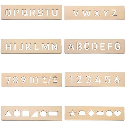 Briefverfolgungsverfolgung 8pcs Tracing Board 2x8 Holz Schreibbrief Vorschullern einfach zu verwendendem Sensorium für Kinder Anfänger Schreiben Vorräte, Alphanumeric Briefverfolgungsverfolgung 8pcs Tracing Board 2x8 Holz Schreibbrief Vorschullern einfach zu verwendendem Sensorium für Kinder Anfänger Schreiben Vorräte, Alphanumeric von Mskmnkot