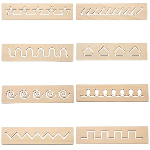 Briefverfolgungsverfolgung 8pcs Tracing Board 2x8 Holzschreiber -Thread -Thread -Board für Kinder im Vorschulerler Briefverfolgungsverfolgung 8pcs Tracing Board 2x8 Holzschreiber -Thread -Thread -Board für Kinder im Vorschulerler von Mskmnkot