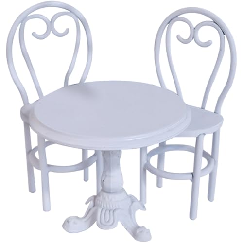 Miniature Table 1:12 Scale Alloy Dollhouse Table with 2 Chairs Cute Vintage Dollhouse Furniture for Patio Fairy Garden Furniture Decor Dolls House 1/12 Scale Miniature Table 1:12 Scale Alloy Dollhouse Table with 2 Chairs Cute Vintage Dollhouse Furniture for Patio Fairy Garden Furniture Decor Dolls House 1/12 Scale von Mskmnkot