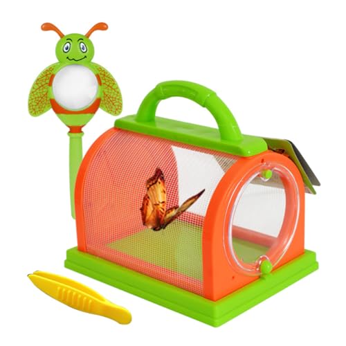 Mskmnkot 1pc Cricket Keeper Cricket Käfig Insekt Catching Kit Keeper Bug Catcher Aufbewahrung Kinder Kinder Naturwissenschaften Lernspielzeug Hinterhof Exploration Accessoires (Rrange & Green) von Mskmnkot