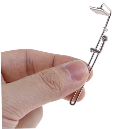 Mskmnkot Dollhouse Miniatur -Szene Duschmodell Mini Legierung Dusche kleine Badezimmer Vorräte tun Spiel Spielzeugpuppenhauszubehör von Mskmnkot