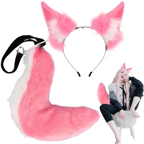 Mskmnkot Fuchsohren und Schwanz pelzige Fuchs Ohren Stirnband und einstellbarer Schwanz für Halloween -Party -Cosplay -Kostümzubehör Mskmnkot Fuchsohren und Schwanz pelzige Fuchs Ohren Stirnband und einstellbarer Schwanz für Halloween -Party -Cosplay -Kostümzubehör von Mskmnkot