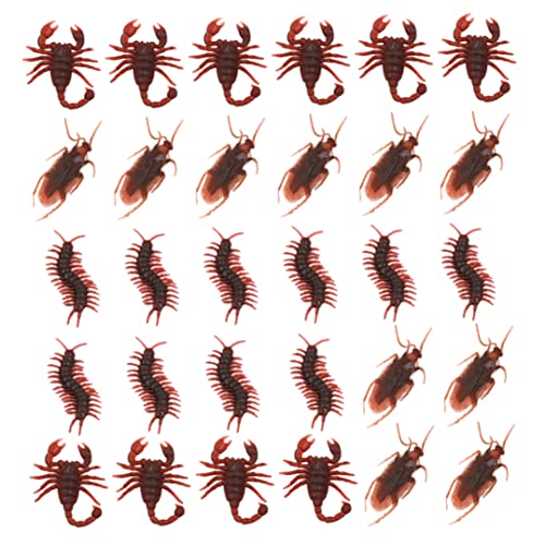 Mskmnkot Gefälschte Fehler, 30pcs Vintage Mock gefälschte Plastik Scolopendra Roach Scorpion Insekten Witzspielzeug Streich gruseliger Trickwanzen für Party, Plastik von Mskmnkot