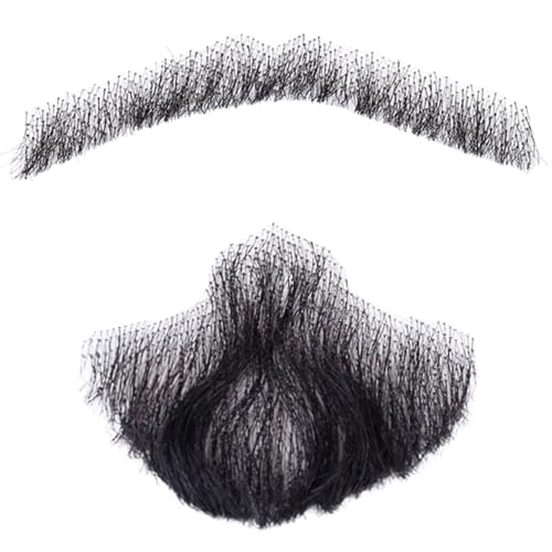 Mskmnkot Gefälschte Schnurrbart, falsche Bart für Männer, realistischer menschlicher Haarschnurrbart und Spitzenbart, unsichtbares Kostüm Gesichtsbehaarung für Halloween & Cosplay, Style 3 Mskmnkot Gefälschte Schnurrbart, falsche Bart für Männer, realistischer menschlicher Haarschnurrbart und Spitzenbart, unsichtbares Kostüm Gesichtsbehaarung für Halloween & Cosplay, Style 3 von Mskmnkot