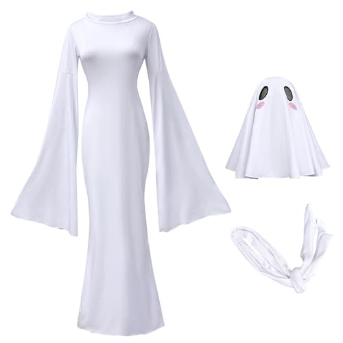 Mskmnkot Halloween -Kostüme für erwachsene Frauen, Ganzkörpergeisterkostüm mit Kopfbedeckungen und Gurten Ghost Decor für Cosplay Halloween Party Holiday, Medium Mskmnkot Halloween -Kostüme für erwachsene Frauen, Ganzkörpergeisterkostüm mit Kopfbedeckungen und Gurten Ghost Decor für Cosplay Halloween Party Holiday, Medium von Mskmnkot