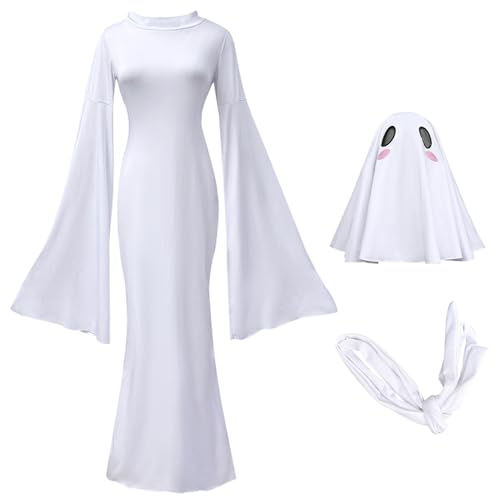 Mskmnkot Halloween -Kostüme für erwachsene Frauen, Ganzkörpergeisterkostüm mit Kopfbedeckungen und Gurten Ghost Decor für Cosplay Halloween Party Holiday, extra groß Mskmnkot Halloween -Kostüme für erwachsene Frauen, Ganzkörpergeisterkostüm mit Kopfbedeckungen und Gurten Ghost Decor für Cosplay Halloween Party Holiday, extra groß von Mskmnkot