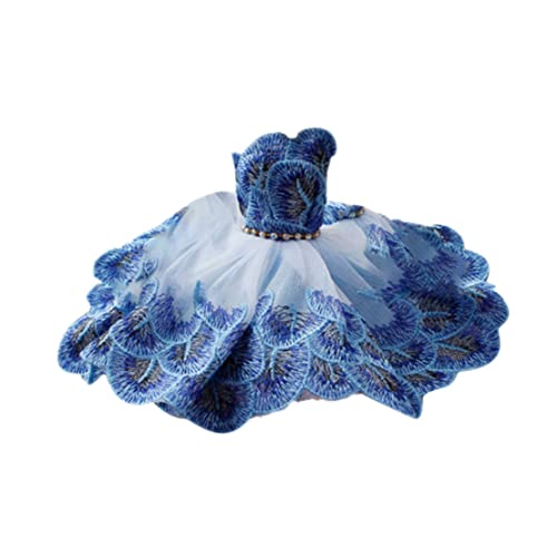 Mskmnkot Hochzeitskleid Kleider Prinzessin Kleidung Party Outfit für Puppenspielzeugpuppe (Rose Red Flower) Ballkleider von Mskmnkot