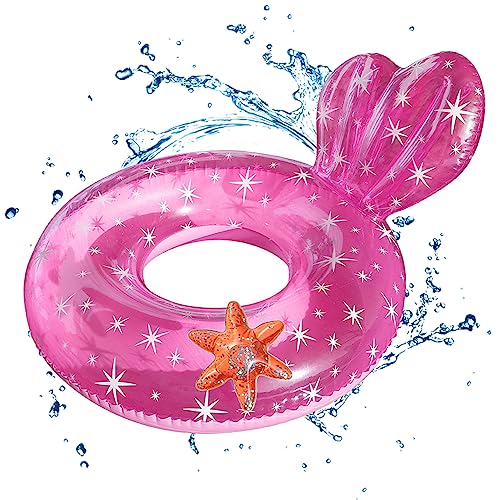 Kinder Schwimmring transparent schwimmend mit Rückenlehne für Wassersportalter im Alter von 5 bis 9 Jahren, transparenter schwimmender Ring Kinder Schwimmring transparent schwimmend mit Rückenlehne für Wassersportalter im Alter von 5 bis 9 Jahren, transparenter schwimmender Ring von Mskmnkot