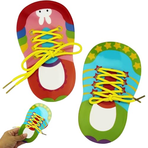 Mskmnkot Schuhkrawatte Praxis für Kinder 2PCS Schuhbindungspraxis für Kinder, Plastik frühpädagogische Krawatte für, wiederverwendbar wie Ihre Schuhe für im Vorschulalter Mskmnkot Schuhkrawatte Praxis für Kinder 2PCS Schuhbindungspraxis für Kinder, Plastik frühpädagogische Krawatte für, wiederverwendbar wie Ihre Schuhe für im Vorschulalter von Mskmnkot