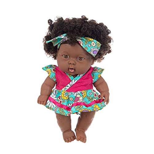 Mskmnkot Schwarze Babypuppen 7, 87 Zoll Afroamerikaner Babypuppen bewegliche gemeinsame lebensechte Schwarze Wiedergeborene für Kindergeschenke Festivals Style 3 von Mskmnkot