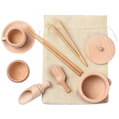 Mskmnkot Sensorisches Binspielzeug 9PCS/Set Holzssenorische Mülleimer Werkzeuge Feinmotorisches Lernen vor, Spielen Sie Küchengeschirr Spielzeug für 3+ Jahre Kinder Vorschule Lernen Mskmnkot Sensorisches Binspielzeug 9PCS/Set Holzssenorische Mülleimer Werkzeuge Feinmotorisches Lernen vor, Spielen Sie Küchengeschirr Spielzeug für 3+ Jahre Kinder Vorschule Lernen von Mskmnkot