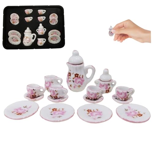 Mskmnkot Tiny Tea Set, 15 Prozent 1:12 Miniatur -Tee -Set, Porzellan -Mini -Tassen, Teekanne, Teller Rosenmuster Puppenhaus für Puppenhaus Küchenstil 3 Miniatur Mskmnkot Tiny Tea Set, 15 Prozent 1:12 Miniatur -Tee -Set, Porzellan -Mini -Tassen, Teekanne, Teller Rosenmuster Puppenhaus für Puppenhaus Küchenstil 3 Miniatur von Mskmnkot