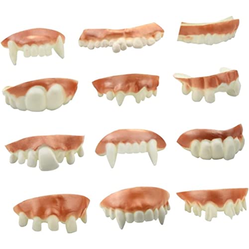 Mskmnkot Vampire Zähne Halloween Dämonenzähne für Kinder Erwachsene 12pcs künstliche dekorative falsche Witzprothese für Partykostüm Cosplay, Halloween Mskmnkot Vampire Zähne Halloween Dämonenzähne für Kinder Erwachsene 12pcs künstliche dekorative falsche Witzprothese für Partykostüm Cosplay, Halloween von Mskmnkot