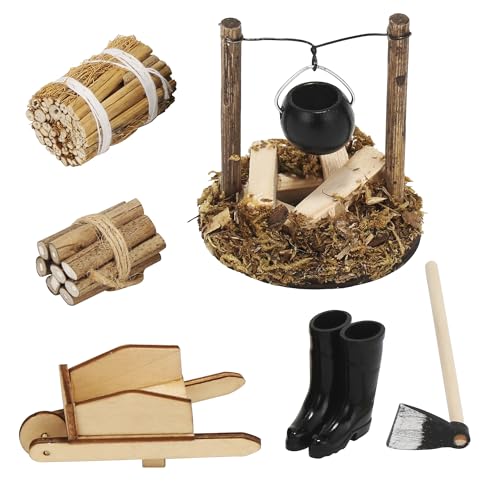 6Pcs Miniatur Zubehör Garten, 1/12 Miniatur Gartenzubehör, zum Miniatur Puppenhaus Gartengerät Puppenhäusern, Miniaturlandschaften, Minigärten Dekorieren C 6Pcs Miniatur Zubehör Garten, 1/12 Miniatur Gartenzubehör, zum Miniatur Puppenhaus Gartengerät Puppenhäusern, Miniaturlandschaften, Minigärten Dekorieren C von Mstnoixgc