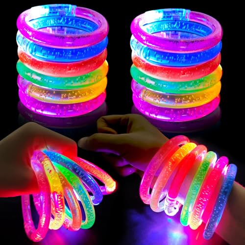 Mstnoixgc 12 Stück LED Leuchtarmbänder,Blinkende Armbänder, LED Armband, Leuchtarmbänder, Party Zubehör, Perfekt für Konzerte, Geburtstagsfeiern, Halloween, Weihnachten Mstnoixgc 12 Stück LED Leuchtarmbänder,Blinkende Armbänder, LED Armband, Leuchtarmbänder, Party Zubehör, Perfekt für Konzerte, Geburtstagsfeiern, Halloween, Weihnachten von Mstnoixgc