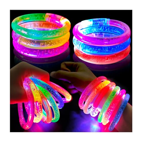 Mstnoixgc 6 Stück LED Leuchtarmbänder, Blinkende Armbänder, LED Armband, Leuchtarmbänder, Party Zubehör, Perfekt für Konzerte, Geburtstagsfeiern, Halloween, Weihnachten Mstnoixgc 6 Stück LED Leuchtarmbänder, Blinkende Armbänder, LED Armband, Leuchtarmbänder, Party Zubehör, Perfekt für Konzerte, Geburtstagsfeiern, Halloween, Weihnachten von Mstnoixgc