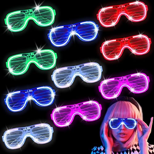 Mstnoixgc Leuchtbrillen für Party,10 Stück Partybrille mit LED, Shades Partybrillen Glow, Shutter Shades Brille, für Karneval Halloween, Weihnachten, Geburtstag, Neujahrsparty Mstnoixgc Leuchtbrillen für Party,10 Stück Partybrille mit LED, Shades Partybrillen Glow, Shutter Shades Brille, für Karneval Halloween, Weihnachten, Geburtstag, Neujahrsparty von Mstnoixgc