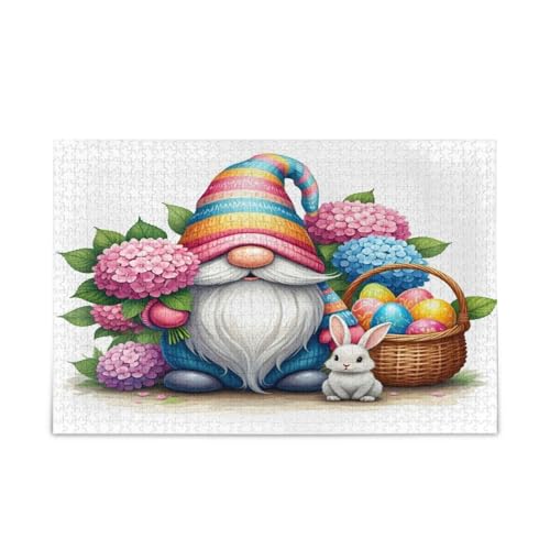 Msyxl Aquarell Ostern Zwerg Puzzle 1000 Teile - Holzpuzzle für Familienspiele - Geeignet für Jugendliche und Erwachsene Msyxl Aquarell Ostern Zwerg Puzzle 1000 Teile - Holzpuzzle für Familienspiele - Geeignet für Jugendliche und Erwachsene von Msyxl