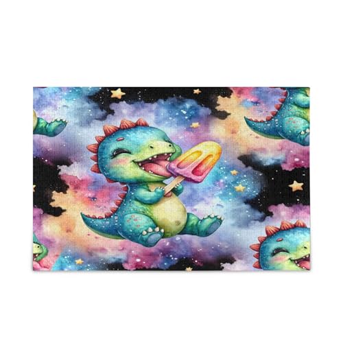Msyxl Aquarell Space Dino Puzzle 1000 Teile - Holzpuzzle für Familienspiele - Geeignet für Jugendliche und Erwachsene Msyxl Aquarell Space Dino Puzzle 1000 Teile - Holzpuzzle für Familienspiele - Geeignet für Jugendliche und Erwachsene von Msyxl