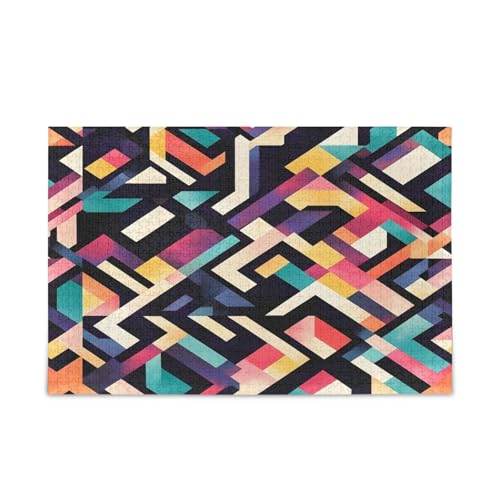 Msyxl Bunte geometrische Textur-Puzzle, 1000 Teile, Holzpuzzle für Familienspiele, geeignet für Jugendliche und Erwachsene Msyxl Bunte geometrische Textur-Puzzle, 1000 Teile, Holzpuzzle für Familienspiele, geeignet für Jugendliche und Erwachsene von Msyxl