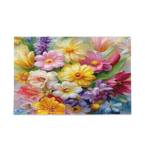 Msyxl Buntes Blumenstrauß-Puzzle, 1000 Teile, Holzpuzzle für Familienspiele, geeignet für Jugendliche und Erwachsene Msyxl Buntes Blumenstrauß-Puzzle, 1000 Teile, Holzpuzzle für Familienspiele, geeignet für Jugendliche und Erwachsene von Msyxl