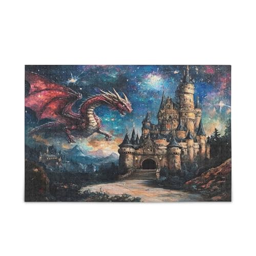Msyxl Drachenschloss Puzzle 500 Teile - Holzpuzzle für Familienspiele - Geeignet für Jugendliche und Erwachsene Msyxl Drachenschloss Puzzle 500 Teile - Holzpuzzle für Familienspiele - Geeignet für Jugendliche und Erwachsene von Msyxl