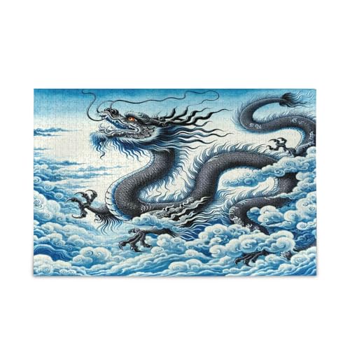 Msyxl Dragon Clouds Sky Puzzle 1000 Teile - Holzpuzzle für Familienspiele - Geeignet für Jugendliche und Erwachsene Msyxl Dragon Clouds Sky Puzzle 1000 Teile - Holzpuzzle für Familienspiele - Geeignet für Jugendliche und Erwachsene von Msyxl