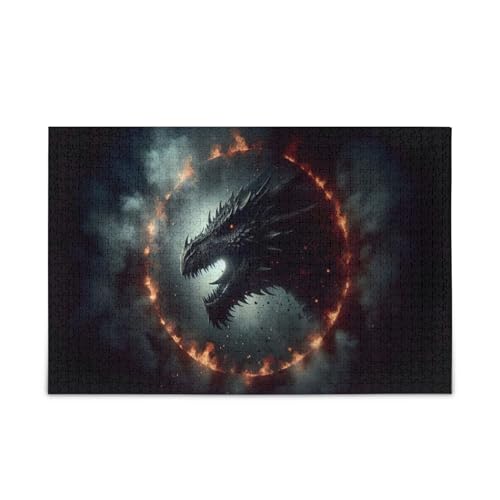 Msyxl Dragon Dungeon Fire Puzzle 1000 Teile - Holzpuzzle für Familienspiele - Geeignet für Jugendliche und Erwachsene Msyxl Dragon Dungeon Fire Puzzle 1000 Teile - Holzpuzzle für Familienspiele - Geeignet für Jugendliche und Erwachsene von Msyxl