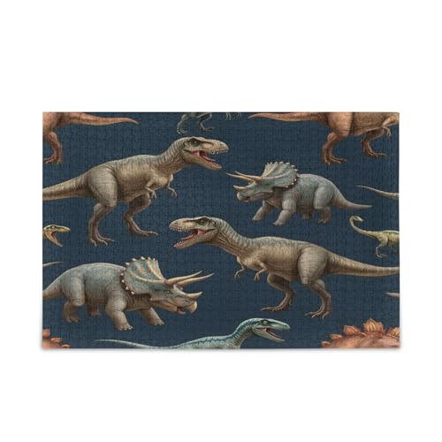 Msyxl Dunkelblaue Dinosaurier Puzzle 1000 Teile - Holzpuzzle für Familienspiele - Geeignet für Jugendliche und Erwachsene Msyxl Dunkelblaue Dinosaurier Puzzle 1000 Teile - Holzpuzzle für Familienspiele - Geeignet für Jugendliche und Erwachsene von Msyxl