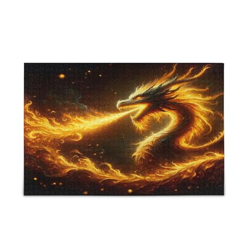 Msyxl Feuerdrache Ölgemälde Puzzle 500 Teile Holzpuzzle für Familienspiele Geeignet für Jugendliche und Erwachsene Msyxl Feuerdrache Ölgemälde Puzzle 500 Teile Holzpuzzle für Familienspiele Geeignet für Jugendliche und Erwachsene von Msyxl