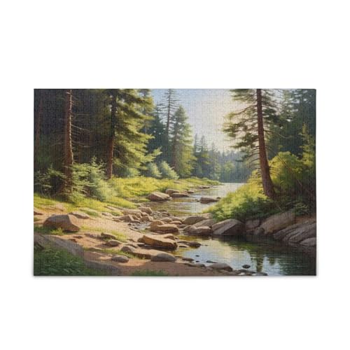 Msyxl Fluss im Wald Puzzle 500 Teile - Holzpuzzle für Familienspiele - Geeignet für Jugendliche und Erwachsene Msyxl Fluss im Wald Puzzle 500 Teile - Holzpuzzle für Familienspiele - Geeignet für Jugendliche und Erwachsene von Msyxl
