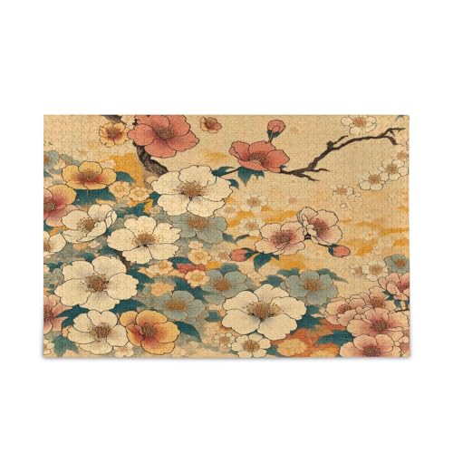 Msyxl Japanisches Blumenornament-Puzzle 1000 Teile, Holzpuzzle für Familienspiele, geeignet für Jugendliche und Erwachsene Msyxl Japanisches Blumenornament-Puzzle 1000 Teile, Holzpuzzle für Familienspiele, geeignet für Jugendliche und Erwachsene von Msyxl
