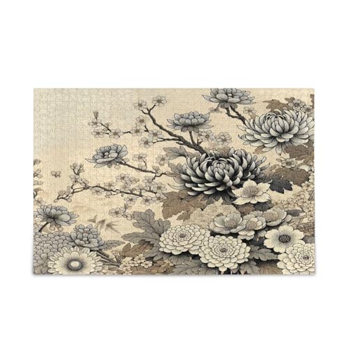 Msyxl Japanisches Blumenpuzzle 1000 Teile - Holzpuzzle für Familienspiele - Geeignet für Jugendliche und Erwachsene Msyxl Japanisches Blumenpuzzle 1000 Teile - Holzpuzzle für Familienspiele - Geeignet für Jugendliche und Erwachsene von Msyxl