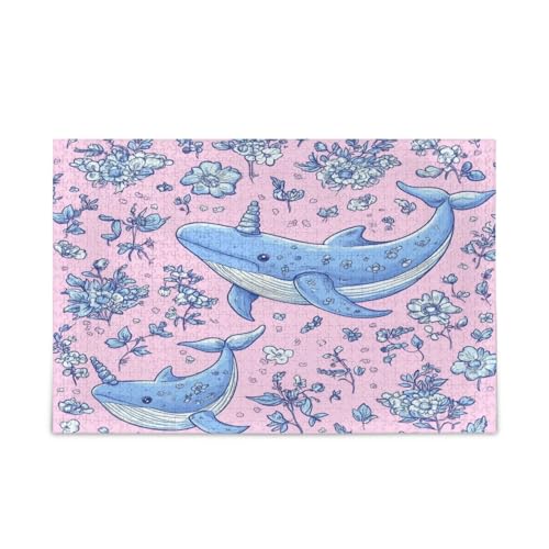 Msyxl Narwal und Blumen Puzzle 500 Teile - Holzpuzzle für Familienspiele - Geeignet für Jugendliche und Erwachsene Msyxl Narwal und Blumen Puzzle 500 Teile - Holzpuzzle für Familienspiele - Geeignet für Jugendliche und Erwachsene von Msyxl