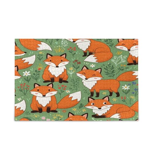 Msyxl Niedliche Cartoon-Füchse Puzzle 1000 Teile - Holzpuzzle für Familienspiele - Geeignet für Jugendliche und Erwachsene Msyxl Niedliche Cartoon-Füchse Puzzle 1000 Teile - Holzpuzzle für Familienspiele - Geeignet für Jugendliche und Erwachsene von Msyxl