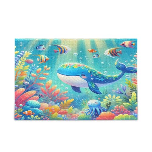 Msyxl Niedliches Cartoon Wal Puzzle 1000 Teile Holzpuzzle für Familienspiele Geeignet für Jugendliche und Erwachsene Msyxl Niedliches Cartoon Wal Puzzle 1000 Teile Holzpuzzle für Familienspiele Geeignet für Jugendliche und Erwachsene von Msyxl