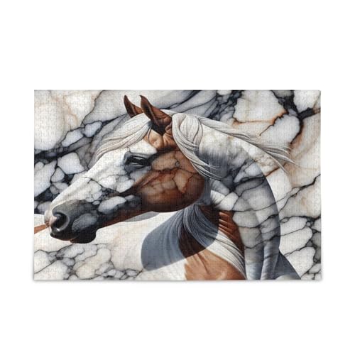 Msyxl Pferd Textur Marmor Puzzle 1000 Teile Holzpuzzle für Familienspiele Geeignet für Jugendliche und Erwachsene Msyxl Pferd Textur Marmor Puzzle 1000 Teile Holzpuzzle für Familienspiele Geeignet für Jugendliche und Erwachsene von Msyxl