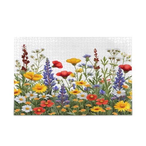 Msyxl Schöne Wildblumen Puzzle 1000 Teile - Holzpuzzle für Familienspiele - Geeignet für Jugendliche und Erwachsene Msyxl Schöne Wildblumen Puzzle 1000 Teile - Holzpuzzle für Familienspiele - Geeignet für Jugendliche und Erwachsene von Msyxl