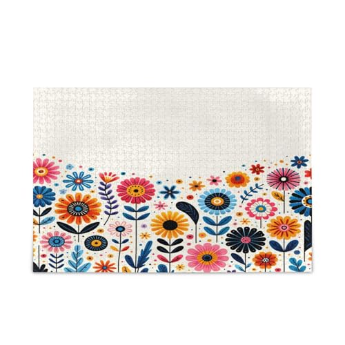 Msyxl Skurrile Floral Bright Puzzle 1000 Teile - Holzpuzzle für Familienspiele - Geeignet für Jugendliche und Erwachsene Msyxl Skurrile Floral Bright Puzzle 1000 Teile - Holzpuzzle für Familienspiele - Geeignet für Jugendliche und Erwachsene von Msyxl