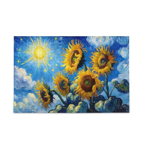 Msyxl Sonnenblumen Ölgemälde Puzzle 1000 Teile Holzpuzzle für Familienspiele Geeignet für Jugendliche und Erwachsene Msyxl Sonnenblumen Ölgemälde Puzzle 1000 Teile Holzpuzzle für Familienspiele Geeignet für Jugendliche und Erwachsene von Msyxl