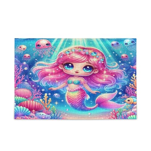 Msyxl Sparkly Mermaid Puzzle 500 Teile Holzpuzzle für Familienspiele Geeignet für Jugendliche und Erwachsene Msyxl Sparkly Mermaid Puzzle 500 Teile Holzpuzzle für Familienspiele Geeignet für Jugendliche und Erwachsene von Msyxl