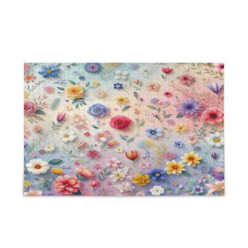 Msyxl Streublumenmuster-Puzzle 1000 Teile Holzpuzzle für Familienspiele Geeignet für Jugendliche und Erwachsene Msyxl Streublumenmuster-Puzzle 1000 Teile Holzpuzzle für Familienspiele Geeignet für Jugendliche und Erwachsene von Msyxl