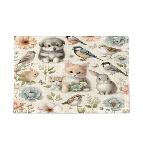 Msyxl Sweet Animals Puzzle 1000 Teile - Holzpuzzle für Familienspiele - Geeignet für Jugendliche und Erwachsene Msyxl Sweet Animals Puzzle 1000 Teile - Holzpuzzle für Familienspiele - Geeignet für Jugendliche und Erwachsene von Msyxl