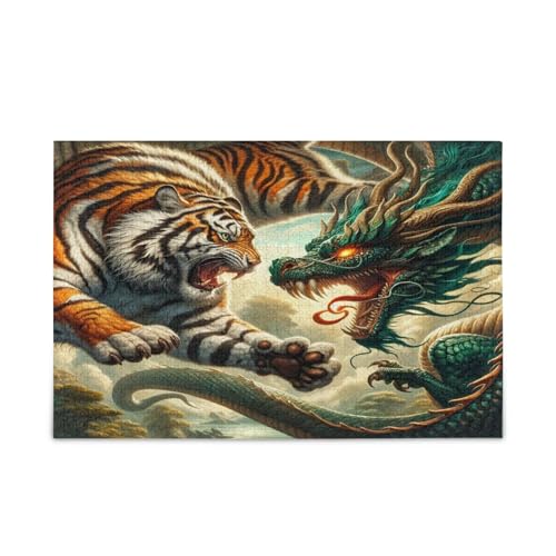Msyxl Tiger und Drache Doing Battle Puzzle 500 Teile - Holzpuzzle für Familienspiele - Geeignet für Jugendliche und Erwachsene Msyxl Tiger und Drache Doing Battle Puzzle 500 Teile - Holzpuzzle für Familienspiele - Geeignet für Jugendliche und Erwachsene von Msyxl