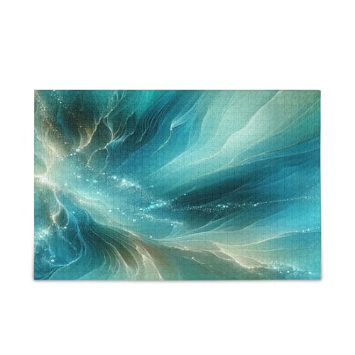 Msyxl Türkis Diagonal Abstraktion Puzzle 1000 Teile Holzpuzzle für Familienspiele Geeignet für Jugendliche und Erwachsene Msyxl Türkis Diagonal Abstraktion Puzzle 1000 Teile Holzpuzzle für Familienspiele Geeignet für Jugendliche und Erwachsene von Msyxl