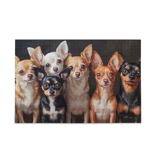 Msyxl Viele Hunde Muster Puzzle 1000 Teile - Holzpuzzle für Familienspiele - Geeignet für Jugendliche und Erwachsene Msyxl Viele Hunde Muster Puzzle 1000 Teile - Holzpuzzle für Familienspiele - Geeignet für Jugendliche und Erwachsene von Msyxl