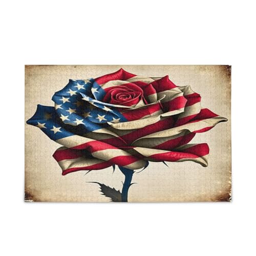 Msyxl Vintage USA Rose Puzzle 500 Teile - Holzpuzzle für Familienspiele - Geeignet für Jugendliche und Erwachsene Msyxl Vintage USA Rose Puzzle 500 Teile - Holzpuzzle für Familienspiele - Geeignet für Jugendliche und Erwachsene von Msyxl