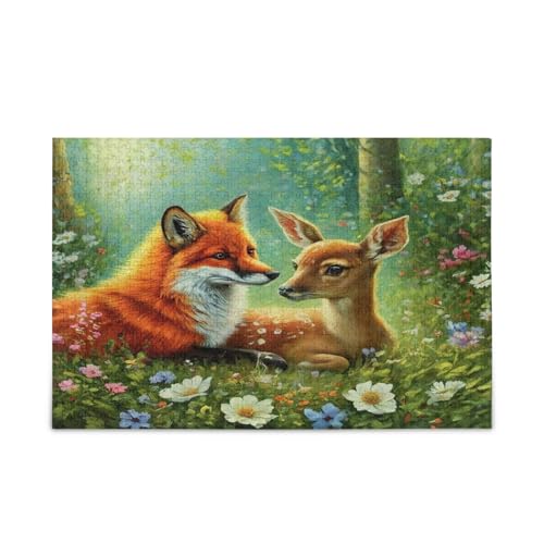 Msyxl Waldfuchs Hirsch Puzzle 1000 Teile Holzpuzzle für Familienspiele Geeignet für Jugendliche und Erwachsene Msyxl Waldfuchs Hirsch Puzzle 1000 Teile Holzpuzzle für Familienspiele Geeignet für Jugendliche und Erwachsene von Msyxl