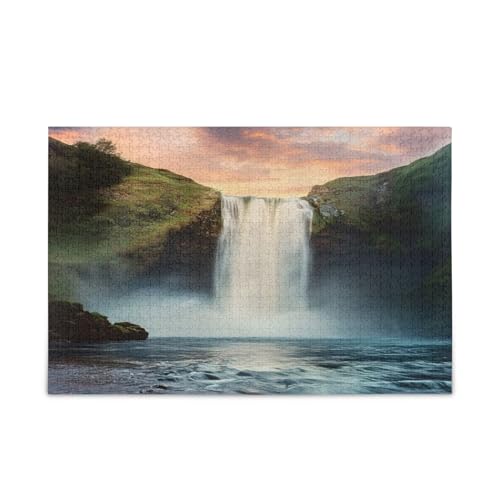 Msyxl Wasserfall Landschaft Puzzle 1000 Teile Holzpuzzle für Familienspiele Geeignet für Jugendliche und Erwachsene Msyxl Wasserfall Landschaft Puzzle 1000 Teile Holzpuzzle für Familienspiele Geeignet für Jugendliche und Erwachsene von Msyxl