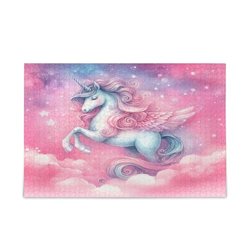 Msyxl White Horse Pink Puzzle 1000 Teile - Holzpuzzle für Familienspiele - Geeignet für Jugendliche und Erwachsene Msyxl White Horse Pink Puzzle 1000 Teile - Holzpuzzle für Familienspiele - Geeignet für Jugendliche und Erwachsene von Msyxl